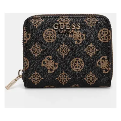 Peněženka Guess LAUREL hnědá barva, SWPG85 00137