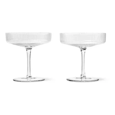 Sklenice na šampaňské ferm LIVING Ripple Champagne 2-pack