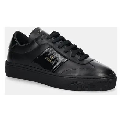 Kožené sneakers boty Furla Enjoy Lace-Up Sneaker černá barva, YI79ENJ BX3711 O6000