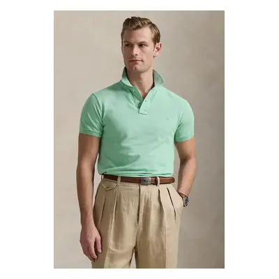 Bavlněné polo tričko Polo Ralph Lauren tyrkysová barva, 710536856