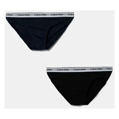 Dětské slipy Calvin Klein Underwear 2-pack tmavomodrá barva, B70B700508