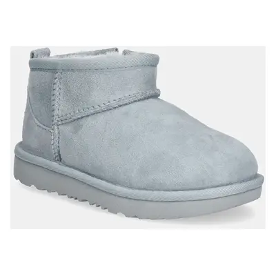 Dětské semišové sněhule UGG T CLASSIC ULTRA MINI černá barva, 1130750T