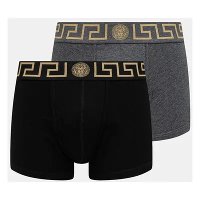 Boxerky Versace 2-pack pánské, černá barva, AU10181 1A10011