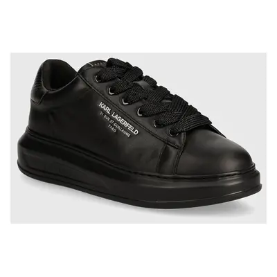 Kožené sneakers boty Karl Lagerfeld KAPRI MENS černá barva, KL52584