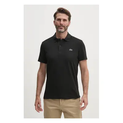 Polo tričko Lacoste černá barva, DH5522