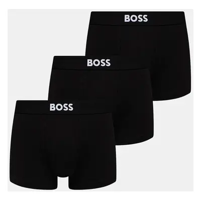 Boxerky BOSS BOSS One 3-pack pánské, černá barva, 50544263