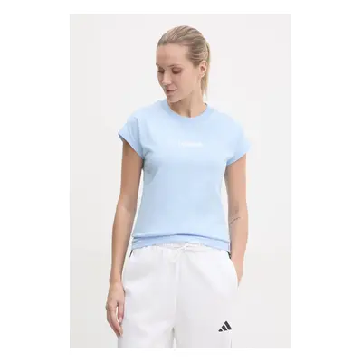 Bavlněné tričko adidas Essentials Linear modrá barva, JG8660