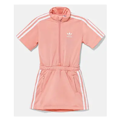 Dívčí šaty adidas Originals růžová barva, midi, JC9170