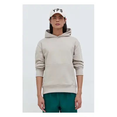 Bavlněná mikina adidas Originals Adicolor Contempo French Terry Hoodie pánská, béžová barva, s k