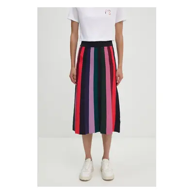 Bavlněná sukně PS Paul Smith midi, áčková, W2R.424N.N31244