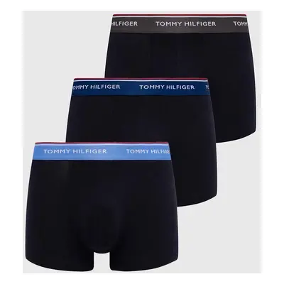 Boxerky Tommy Hilfiger 3-pack pánské, černá barva, UM0UM01642