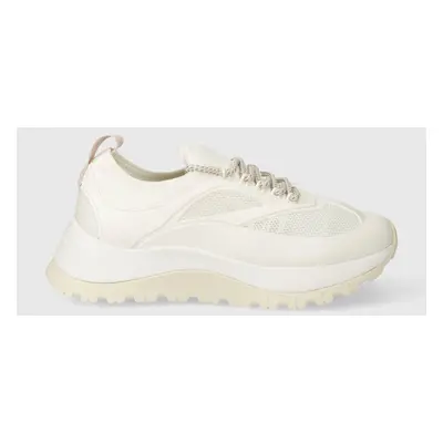 Sneakers boty Calvin Klein RUNNER LACE UP CAGING bílá barva, HW0HW01900