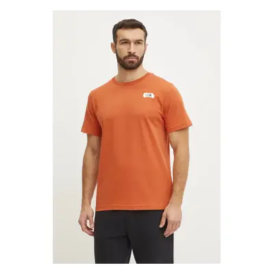 Bavlněné tričko The North Face Outdoor Graphic oranžová barva, s potiskem, NF0A8C1Z6IG1