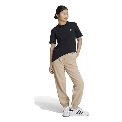 Dětské tepláky adidas Originals BOYFRIEND PANTS béžová barva, hladké, IX7646