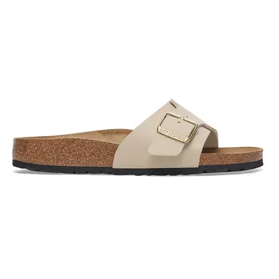 Pantofle Birkenstock Catalina Birko-Flor dámské, béžová barva, 1029245