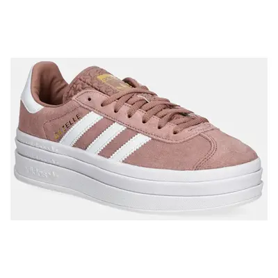 Dětské semišové sneakers boty adidas Originals GAZELLE BOLD oranžová barva, JQ7406