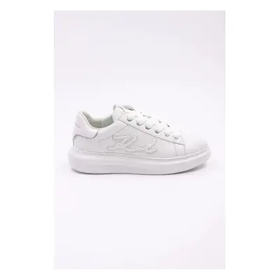 Kožené sneakers boty Karl Lagerfeld KAPRI MENS bílá barva, KL52511K