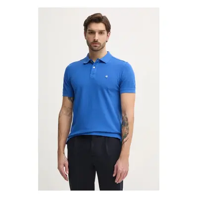 Bavlněné polo tričko United Colors of Benetton růžová barva, 3089J3179