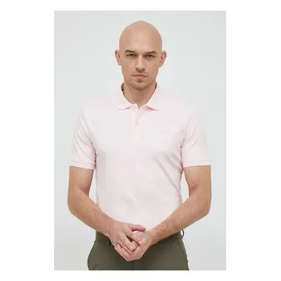 Bavlněné polo tričko Calvin Klein růžová barva, K10K111657