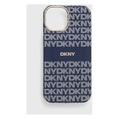 Obal na telefon Dkny iPhone 15 / 14 / 13 6.1 tmavomodrá barva, DKHMP15SHRHSEB