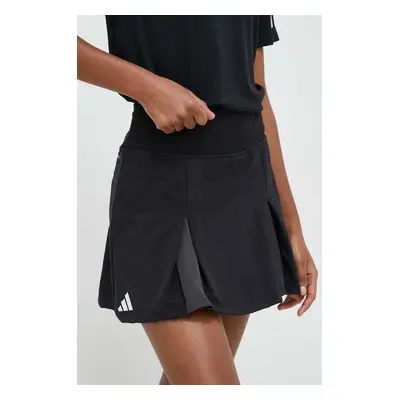 Sukně adidas Performance černá barva, mini, áčková, HS1459