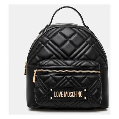 Batoh Love Moschino dámský, černá barva, malý, s aplikací, JC4148PP0L