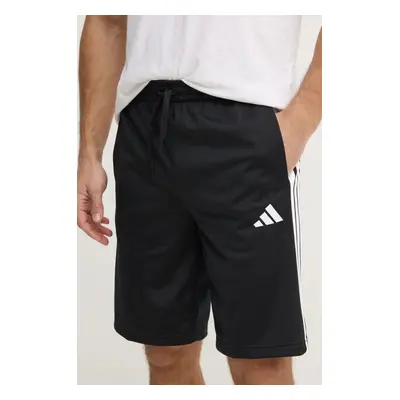 Kraťasy adidas 3-Stripes pánské, černá barva, JI8798