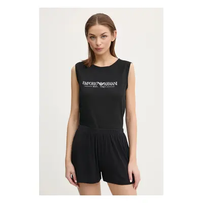 Top Emporio Armani Underwear dámský, černá barva, EW000410 AF10881