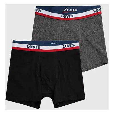 Dětské boxerky Levi's černá barva