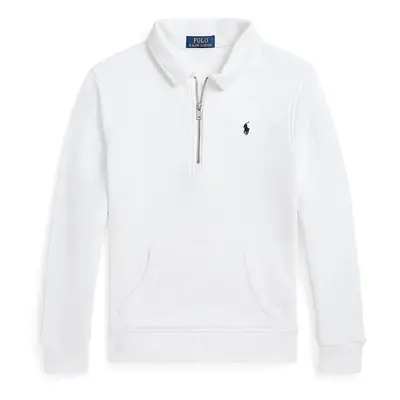 Dětská mikina Polo Ralph Lauren bílá barva, hladká, 323958157001