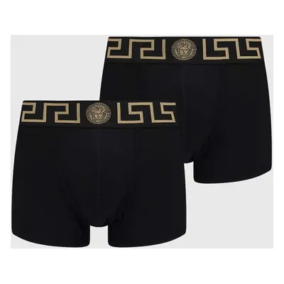 Boxerky Versace 2-pack pánské, černá barva, AU10181 1A10011