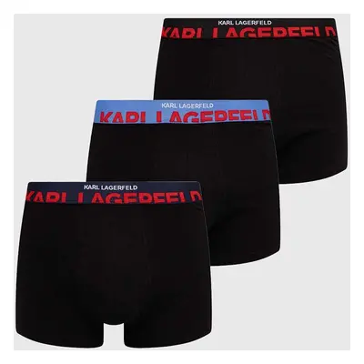 Boxerky Karl Lagerfeld 3-pack pánské, černá barva, 245M2100