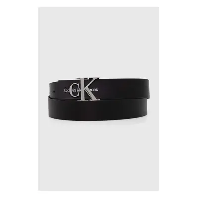 Kožený pásek Calvin Klein dámský, černá barva, K60K610281