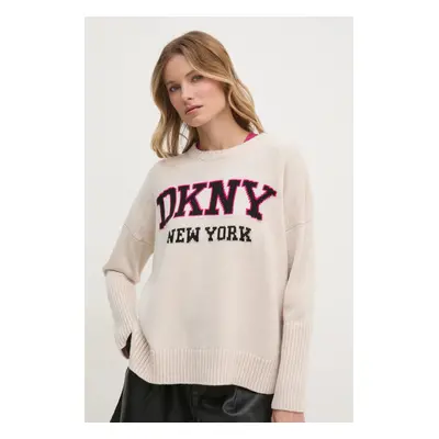 Svetr Dkny dámský, šedá barva, lehký, DJ4R0362