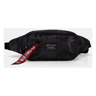 Ledvinka Alpha Industries Crew Waist Bag Camo černá barva, 196923C