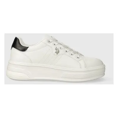 Sneakers boty U.S. Polo Assn. ASUKA bílá barva, ASUKA001W 4L1