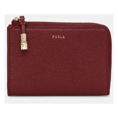 Kožená peněženka Furla vínová barva, WP00470 BX3036 CGQ00