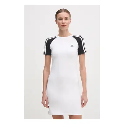 Šaty adidas Originals 3S RAGLAN DRESS bílá barva, mini, JD0837