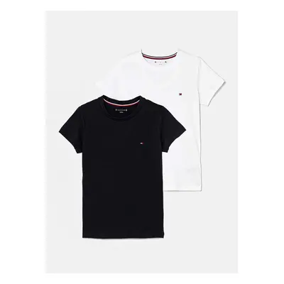 Bavlněné dětské tričko Tommy Hilfiger 2-pack bílá barva, UG0UG00307