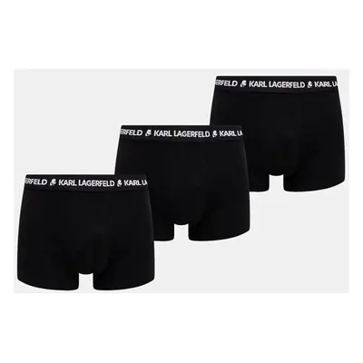 Boxerky Karl Lagerfeld 3-pack pánské, černá barva, A1M47151