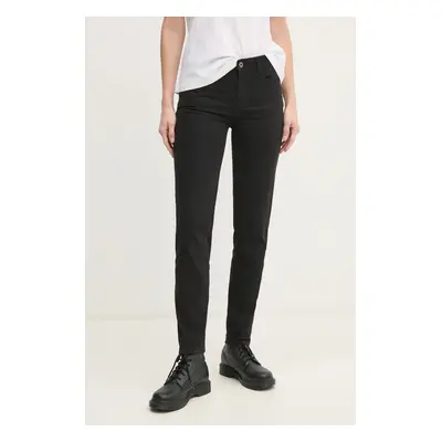 Džíny Pepe Jeans MID RISE SKINNY THELMA dámské, černá barva, PL211800