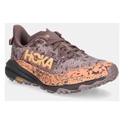 Boty Hoka Speedgoat 6 GTX dámské, šedá barva, 1155151