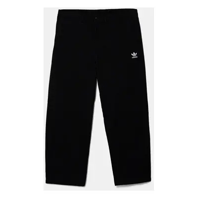 Kalhoty adidas Originals Essential pánské, černá barva, ve střihu chinos, JD2442