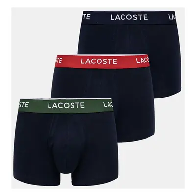 Boxerky Lacoste 3-pack pánské, tmavomodrá barva, 5H1297