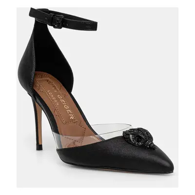 Lodičky Kurt Geiger London Belgravia Vinyl High černá barva, 3955700999