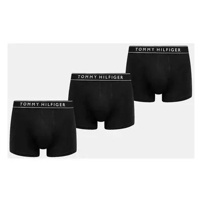 Boxerky Tommy Hilfiger 3-pack pánské, černá barva, UM0UM03520