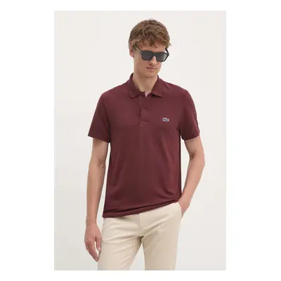 Polo tričko Lacoste vínová barva, DH5522