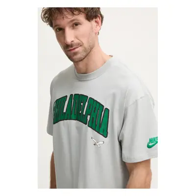 Bavlněné tričko Nike Philadelphia Eagles šedá barva, s potiskem, 01AY-09D-Q86-NP1