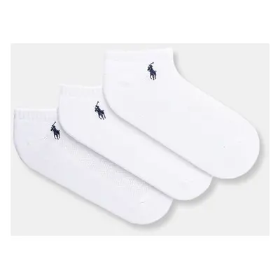 Ponožky Polo Ralph Lauren 3-pack dámské, bílá barva, 455972885