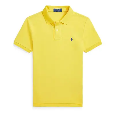 Dětská bavlněná polokošile Polo Ralph Lauren žlutá barva, 323708857184